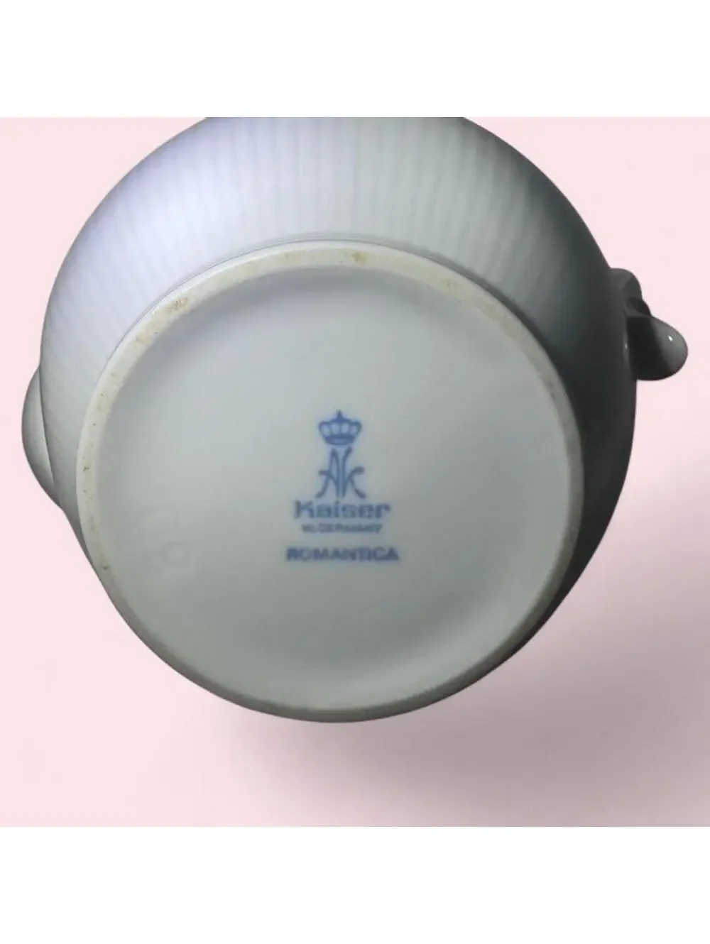Vintage AK Kaiser Romantica White Porcelain Tea Coffee Pot Matching Base